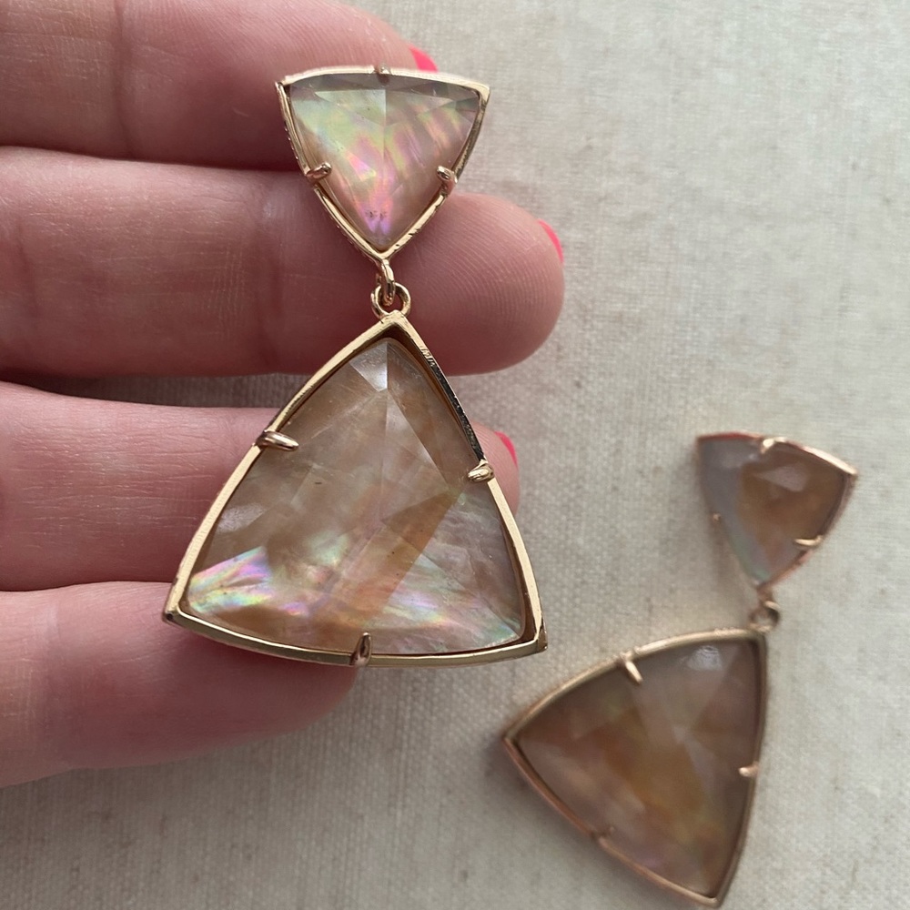 Kendra Scott brown MOP vintage earrings